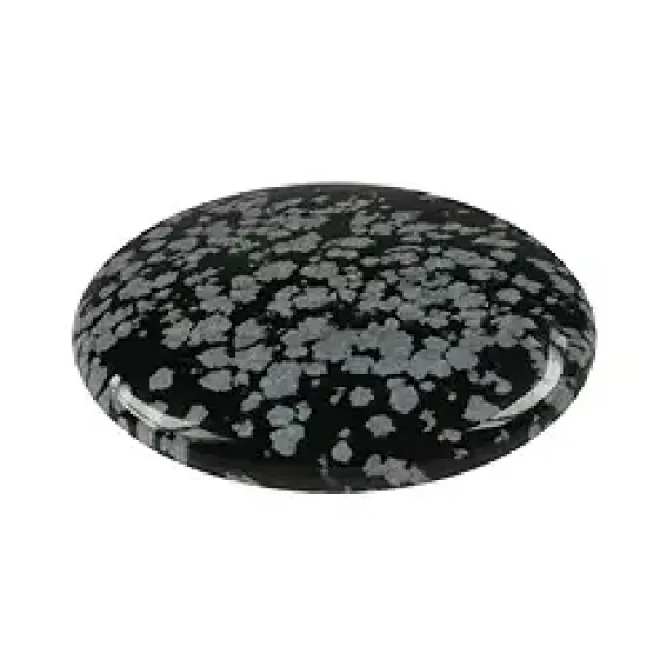 Linsenstein aus Schneeflockenobsidian – Harmonie & Schutz (ca. 4,5 cm)